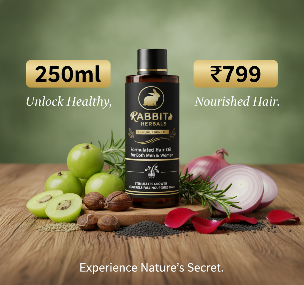 Rabbit Herbal Hair Oil – 100% Stronger, Healthier Growth